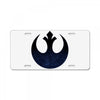 rebel logo with space pattern License Plate