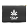 Support Lung Cancer Awareness With A White Cannabis Leaf Accessory Pouches