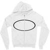 black oval Zipper Hoodie