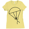 stick man skydiving Ladies Fitted T-Shirt
