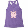 cute surprised pig pig Racerback Tank