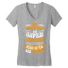 My Daughter Is Super Awesome Her Stepdad Women's V-Neck T-Shirt