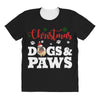 christmas dogs and paws All Over Women's T-shirt