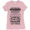 I Am A November Women Ladies Fitted T-Shirt