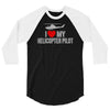 i' love my helicopter pilot 3/4 Sleeve Shirt