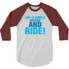 Eat Sleep Ride 3/4 Sleeve Shirt