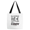 in a world full of grinches be a cindy lou who Tote Bags