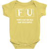 F U Cards Baby Onesie