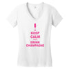 keep calm and drink champagne Women's V-Neck T-Shirt