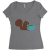 coffe squirrel Women's Triblend Scoop T-shirt