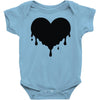 dripping heart melting heart Baby Bodysuit