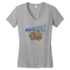 octopus with bubble gun goes pewpew Women's V-Neck T-Shirt