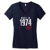 Made In 1974 All Original Parts Women's V-Neck T-Shirt