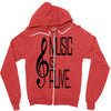 music lover Zipper Hoodie