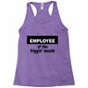 employee of the friggin month Racerback Tank