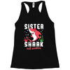 sister shark doo doo doo family matching Racerback Tank