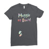 Muggle on Board Watercolor Ladies Fitted T-Shirt