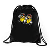 paper bad duo Drawstring Bags