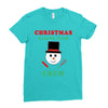 christmas baking team crew snowman Ladies Fitted T-Shirt