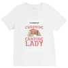 camping lady V-Neck Tee