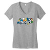 thunder and lightning Women's V-Neck T-Shirt