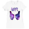galaxy cartoon hands dope Ladies Fitted T-Shirt