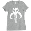 mandalorian symbol star wars tee boba fett bantha skull jedi sith Ladies Fitted T-Shirt