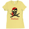 personalized pirate Ladies Fitted T-Shirt