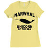 narwhal whale Ladies Fitted T-Shirt