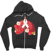 lung cancer awaneress Zipper Hoodie