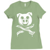 pig bacon cross bones pirate Ladies Fitted T-Shirt
