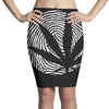 cannabis fingerprinting (white) Pencil Skirts