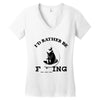 i'd rather be fishing Women's V-Neck T-Shirt