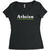 atheism funny retro religion jesus christ believer comic god Women's Triblend Scoop T-shirt