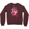 breast cancer awareness hope ribbon heart Crewneck Sweatshirt
