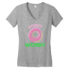 donut worry Women's V-Neck T-Shirt