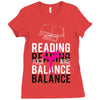 Reading Yoga Wine Balance Ladies Fitted T-Shirt