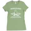 arguing with idiots is like playing chess with a pigeon Ladies Fitted T-Shirt