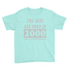 legends are born in 2000 hoodie 6 Youth Tee