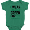 i wear emerald green for liver cancer awareness Baby Bodysuit