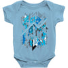blue vectorfunk Baby Onesie