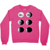 the phases of the moon of laika dog Crewneck Sweatshirt