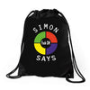 simon says funny Drawstring Bags