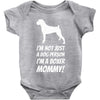 not just a dog person i'm a boxer mommy! Baby Bodysuit