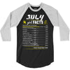 July Girl Facts Leo 3/4 Sleeve Shirt