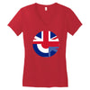 mod union jack, ideal gift, birthday present Women's V-Neck T-Shirt