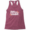 blessed aunitie with flower white color Racerback Tank