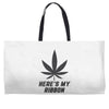 Support Melanoma Cancer Awareness With A Black Cannabis Leaf Weekender Totes