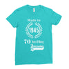 made in 1945 70 years of being awesome Ladies Fitted T-Shirt