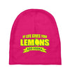if life gives you lemons, add vodka t shirt Baby Beanies